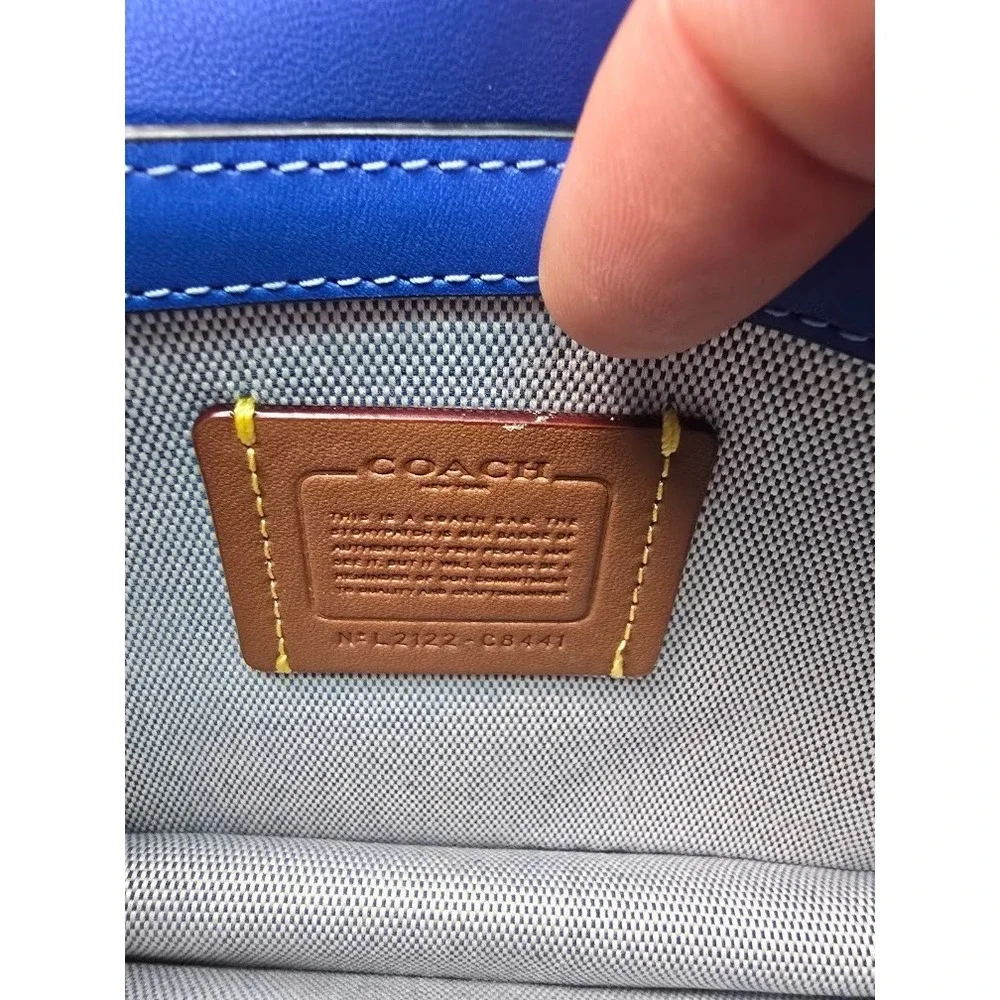 Vintage Coach Blue Leather Purse